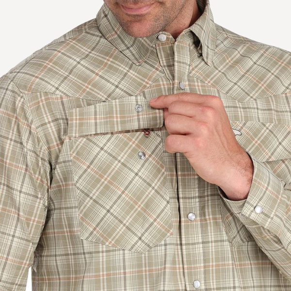 Рубашка Simms Brackett LS Shirt (Мужской; M (41-42); Sage Window Plaid)